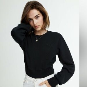 WSLY Eco Fleece Ribbed Bodice Crew Neck Sweatshirt!